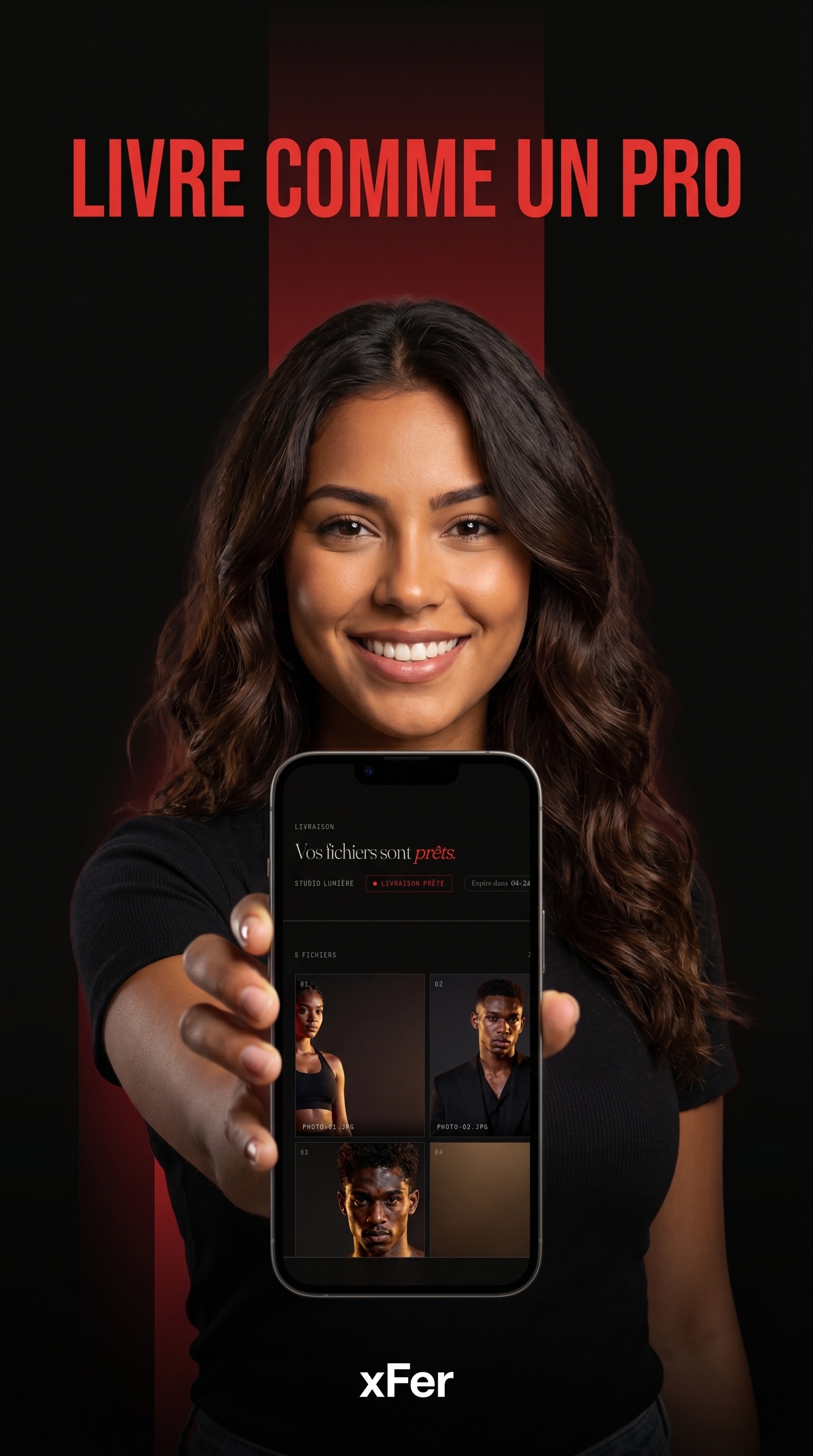 L'app en main, ta page de livraison à l'écran.